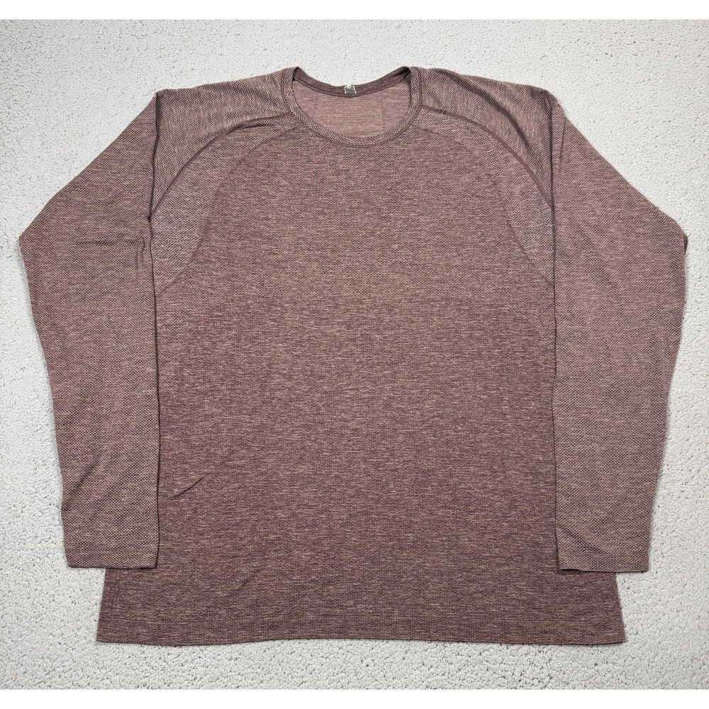 Lululemon Shirt Mens 2XL Red Long Sleeve Crewneck Athletic Performance Top